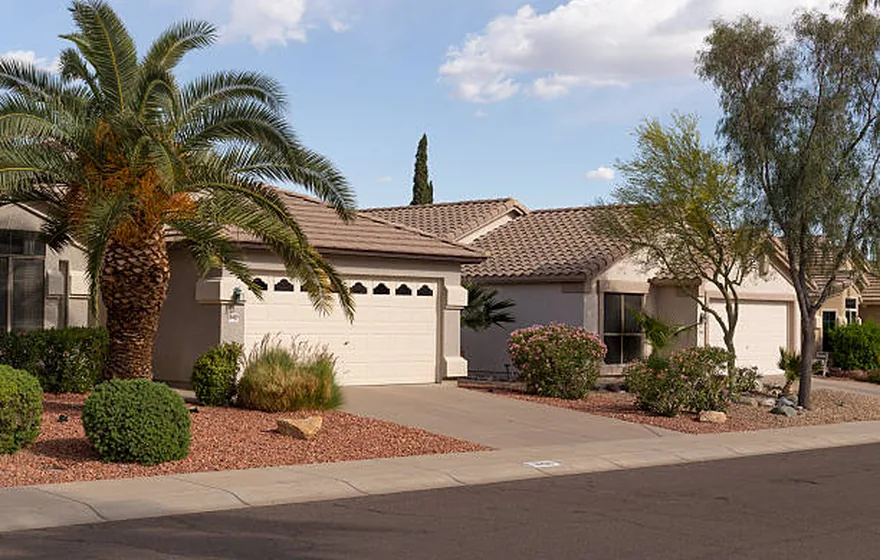 A modest Nevada starter home exterior